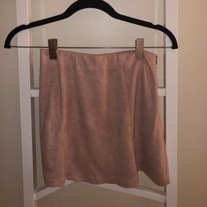 Pink suede Brandy Melville skirt